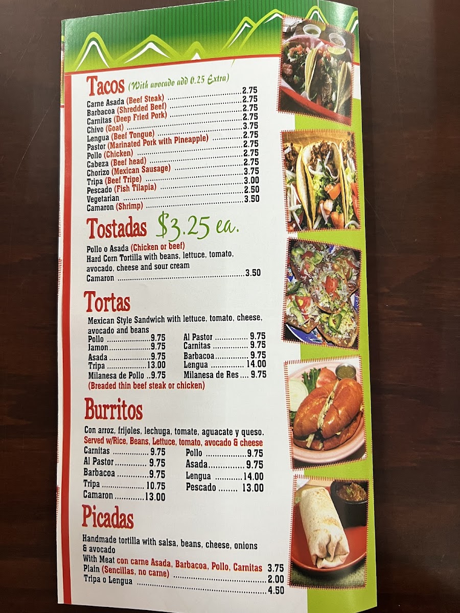 La Sierra Mexican Restaurant Menu - Image 2