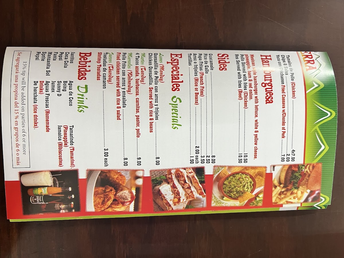 La Sierra Mexican Restaurant Menu - Image 4